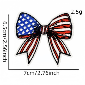 Patchs brodés en forme de drapeau américain, à coller au fer, pour vêtements, chapeaux, cadeaux, décorations en feutre non tissé - Product Image 2