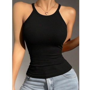 Nueva Llegada, Camisetas sin Mangas de Verano 2026 de Alta Calidad para Mujer, Camisetas Básicas de Cuello Redondo y Tejido Acanalado de BD - Product Image 1