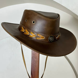 Nuevo Sombrero Fedora Clásico Enrollable para Hombre y Mujer, Sombrero Vaquero de Ala Ancha de Cuero Genuino para Disfraces y Fiestas - Product Image 5
