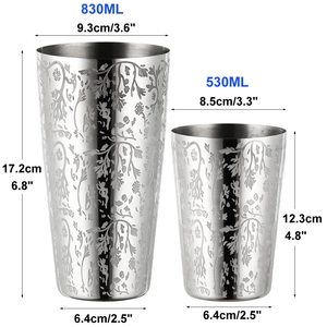 ชุดเชคเกอร์ค็อกเทลพรีเมียม สแตนเลสสตีล ลายซากุระ สำหรับบาร์  ขายส่งจำนวนมาก - Product Image 6