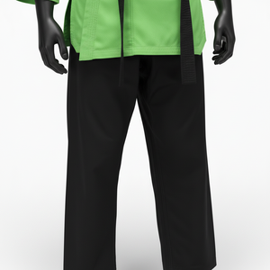 Nouveauté Kimono de Jiu-Jitsu en coton de haute qualité unisexe vert noir BJJ avec logo personnalisable - Product Image 6