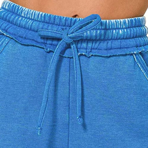 Pantalones Cortos de Verano para Hombre, Diseño Personalizado con Logotipo OEM, Color Sólido, Rayas Jacquard, Estilo Minimalista, Casual, Holgados, Transpirables, con Cordón Ajustable y Pierna Recta - Product Image 3