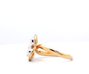 Wholesale Women's 14k Rose <b>Gold</b> Cluster <b>Ring</b> Lab Grown Diamond Brilliant Cut <b>Cocktail</b> Jewelry IGI Certified Luxury 5gm - Product Image 3
