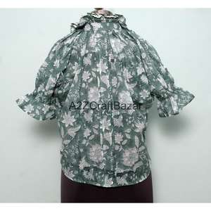 Robes décontractées d'été coréennes 100% coton pour femmes, mini, manches 3/4, col rond, imprimé floral, modernes, amples, printemps, écologiques - Product Image 6