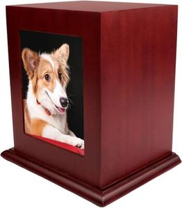 Urna Conmemorativa Moderna de Madera para Cenizas de Perro, Urnas de Recuerdo para Mascotas, Venta al Por Mayor - Product Image 1