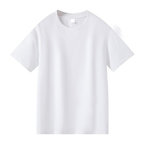 T-shirt en coton respirant à col rond et manches courtes, coupe décontractée, avec logo brodé personnalisé, fabriqué en Chine (OEM) - Product Image 2