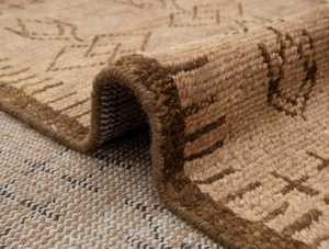 Alfombra Tejida a Mano con Nudos, Vibrante, de Lana/Seda Turca, con Patrones Egipcios, Ecológica, Antideslizante, Resistente a la Suciedad, Apta para Mascotas - Product Image 5