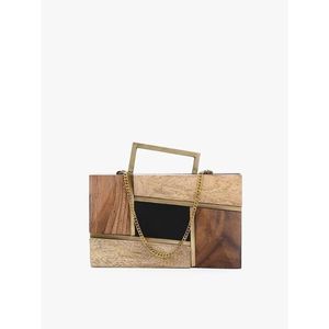 Designer Women's Evening Fashion Wooden Clutch <b>Bag</b> <b>Crystal</b> Fashion Accessories - Product Image 5