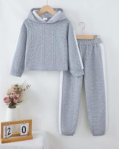 Conjunto Cálido de Otoño Invierno para Bebés y Niños Pequeños, Ropa de Tela Suave y Transpirable, Sudadera con Capucha de Manga Larga - Product Image 3