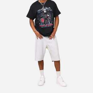 Camisetas de Hombre Itachi Uchiha de Alta Calidad, Personalizadas al por Mayor, Holgadas, con Hombros Caídos, Tejidas, Lavadas, Estilo Urbano - Product Image 3