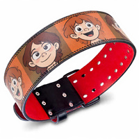 Ceinture de soutien dorsal en cuir Anime pour entraînement de gym et pompes, avec double crochets personnalisables