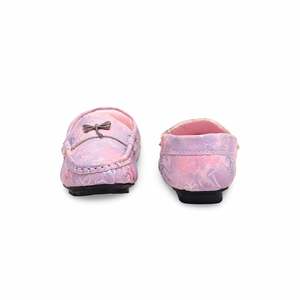 Mocassin de cérémonie rose pour filles KD0987 pour robes de cocktail - Product Image 2