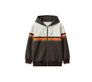 Sudadera con Capucha Casual de Corte Regular, Tejida, 100% Algodón, Ecológica, Transpirable, Antiarrugas, con Cierre de Cremallera, Tela de Forro Polar de 400g, para Hombre - Product Image 1