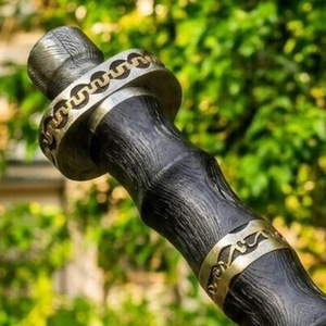 Épée médiévale fantaisie artisanale personnalisée, réplique décorative de collection avec lame en métal gravée et poignée au design artistique - Product Image 5