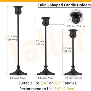 <b>Black</b> Iron Handmade Luxury Taper Candle Holder Set Vintage <b>Candlestick</b> Stands Decorative Centerpiece for Wedding Home Decor - Product Image 4