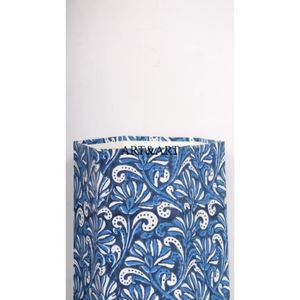 Hermoso Cubo de Basura Indio Hecho a Mano, Moderno, Elegante y Ecológico, con Tapa Abierta y Ruedas, 100% Algodón Estampado con Patrón GEOMÉTRICO - Product Image 2