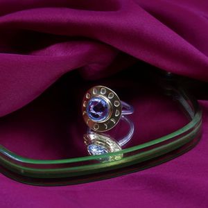 Anillo Clásico de Plata de Ley 925 Chapado en Oro con Topacio Azul para Mujer, Joyería para Bodas - Product Image 5