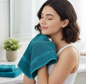 ผ้าขนหนูฝ้าย 400 GSM แบบขายส่ง OEM น้ำหนักเบา ซับเหงื่อได้เร็ว สำหรับออกกำลังกาย - Product Image 5
