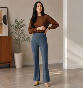 Premium Quality Long Pants Elastic Waist Solid Color Wholesale Casual Pants Fashion Women Girls Spring <b>Summer</b> <b>Trouser</b> - Product Image 4