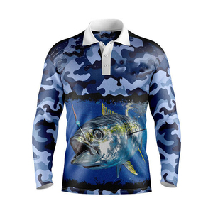 เสื้อโปโลตกปลา UPF50 ป้องกันรังสียูวี ผลิตตามสั่ง ระบายอากาศได้ดี แห้งเร็ว UPF 35 แขนยาว กันน้ำ - Product Image 1