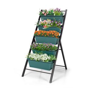 Jardinière verticale à 5 niveaux surélevée avec 5 bacs et système d'arrosage - Product Image 1