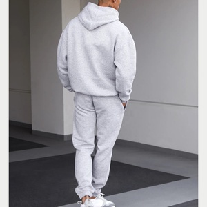 Brand Customized Breathable Men's <b>Matching</b> <b>Set</b> Pullover Oversized Hoodie <b>Jogger</b> Pants <b>Set</b> Blank 2 Piece Tracksuits - Product Image 2