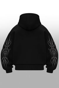 Sweat à capuche zippé personnalisé pour homme avec double cagoule intégrée, en polyester et coton, style décontracté et streetwear décontracté - Product Image 4
