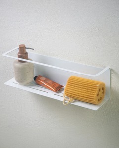 Estante de Baño de Acero Inoxidable, Montado en la Pared, de 2 Niveles, Rectangular, Metal Pulido, Diseño Minimalista, Impermeable - Product Image 4