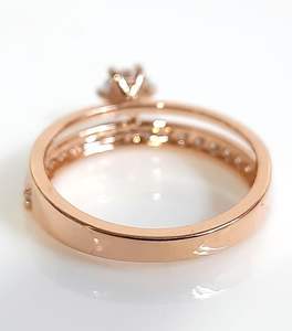 Anillo de Compromiso de Diamantes Djewels, Oro de 14K, Corte Brillante Cultivado en Laboratorio, Certificado IGI, Estilo Lujoso para Mujer, Engaste de Puntas, Logotipo Personalizado - Product Image 3