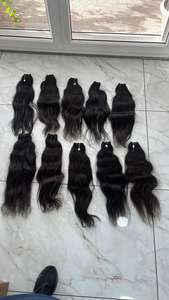 Paquete de extensión de trama de cabello humano crudo indio atado a mano de calidad premium de lujo sin procesar con textura ondulada en venta - Product Image 6