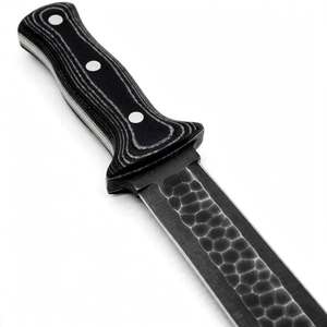 Outil utilitaire extérieur en acier à haute teneur en carbone forgé à la main avec manche en G10 noir - Product Image 6
