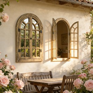 Miroir mural ovale en bois de manguier artisanal |   Vente en gros artisanale |   Moradabad - Product Image 2