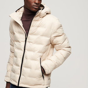 Men Puffer <b>Jacket</b> Winter Quilted Coat Lightweight Insulated Warm Outerwear Comfortable Fit For Casual Wear Travel Hiking - Product Image 1
