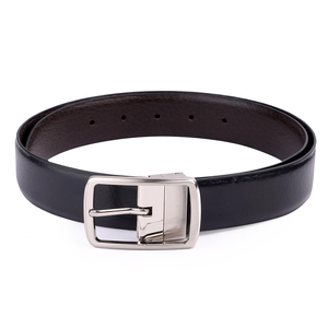 Ceinture vintage décontractée en cuir de vachette avec boucle ardillon pour homme - Écologique et élégante pour le bureau - Product Image 1