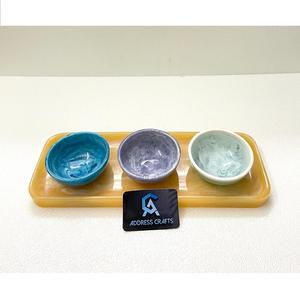 Bol en résine ambrée de haute qualité pour collations, bonbons, dattes, soupe, fruits secs, idéal pour hôtels, restaurants et services de traiteur, vaisselle ronde - Product Image 2