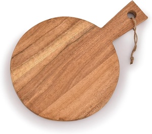Artizon Studio – Blocs à découper ronds en bois naturel, fournis directement par l'usine, avec poignée, compatibles lave-vaisselle, épaisseur 1,5 cm, pour la découpe en cuisine - Product Image 3