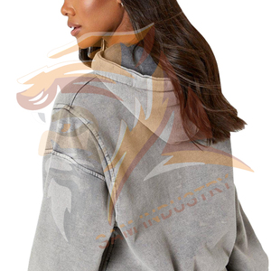 Cotton Fleece Fabric Winter Pullover Streetwear <b>Drop</b> Shoulder Hoodies New Style Women's High Quality Hoodies - Product Image 6