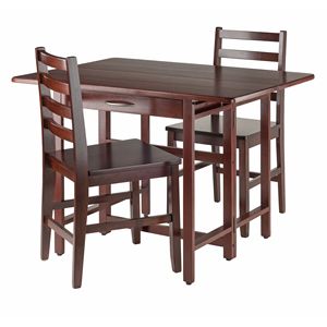 Taylor 3 pezzi Set da pranzo con foglia a goccia sedia e tavolo per piccoli spazi - Product Image 2