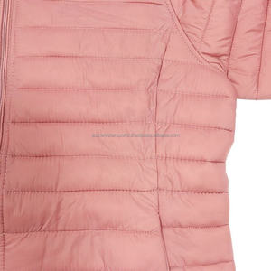 Puffer Jacket for Women Vintage Varsity Style <b>Warm</b> Windproof <b>Coats</b> 2-in-1 Wholesale Clothing Canvas - Product Image 4