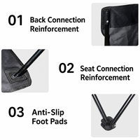 Fauteuil pliant d'extérieur en tissu Oxford, livraison directe usine, léger et confortable pour une vie décontractée, idéal pour l'intérieur et l'extérieur