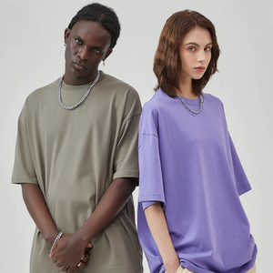 เสื้อยืดผ้าฝ้ายผู้ชายแขนสั้นคอกลมสีพื้นสตรีทแวร์ทรงปกติ 28 สี S M L XL XXL - Product Image 1