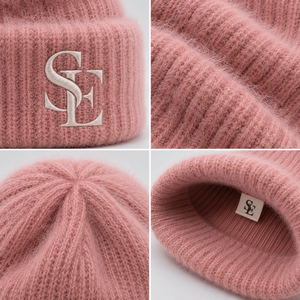 Premium Fluffy Mohair Style Knit <b>Beanie</b> Soft Warm Winter <b>Hat</b> Custom Embroidered Logo <b>Slouch</b> Fit Streetwear Fashion OEM ODM Bulk - Product Image 5