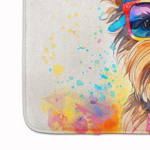 Yorkshire Terrier Hippie Dawg tapis de bain en mousse à mémoire lavable en Machine Anti-Fatigue tapis de cuisine coussin de confort pour bain cuisine - Product Image 4