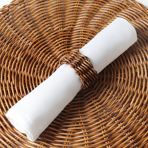 Tradebyd Natural <b>Rattan</b> Napkin Rings Handmade Farmhouse <b>Dining</b> Decor for Elegant <b>Table</b> Setting - Product Image 1