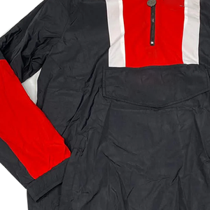 Veste coupe-vent anorak à blocs de couleur, fermeture éclair, imperméable, 100% polyester, noir, blanc, rouge, streetwear d'extérieur, à capuche - Product Image 5