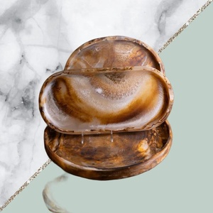 Plateau de service ovale en résine fait main effet marbre 12x6 pouces, luxe moderne, décoratif, pour la maison, pour les fêtes et les cadeaux - Product Image 2
