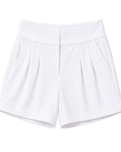 Conjunto Deportivo de 2 Piezas para Mujer, Top Corto Sin Mangas Naranja con Pantalones Cortos Blancos, Tejido Sólido Transpirable, Primavera Verano - Product Image 4