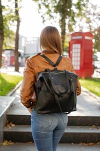 Premium Genuine Leather Fringe Handbag for Women – Vintage Boho Style Shoulder <b>Bag</b> with Tassels & <b>Studded</b> Detail - Product Image 2