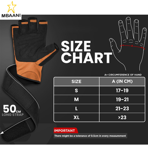 Guantes de Entrenamiento con Soporte para Muñeca, Correas de Muñeca de 50 CM de Largo, Palma Acolchada Antideslizante, Agarre para Entrenamiento de Levantamiento de Pesas - Product Image 5