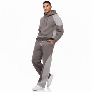 Conjunto Deportivo Unisex con Capucha y Bloques de Color, Manga Larga, Corte Holgado, Informal, con Cordón Ajustable y Bolsillos Laterales, para Otoño - Product Image 5